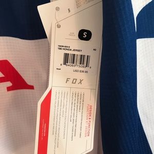 NWT FOX Honda jersey
